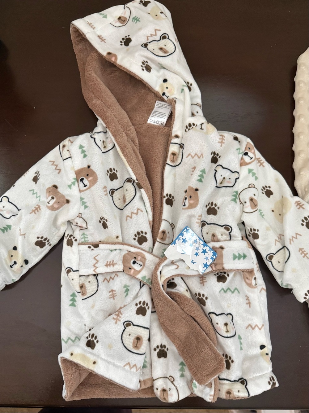 Baby Bear Bundle with Hooded Robe and Swaddle